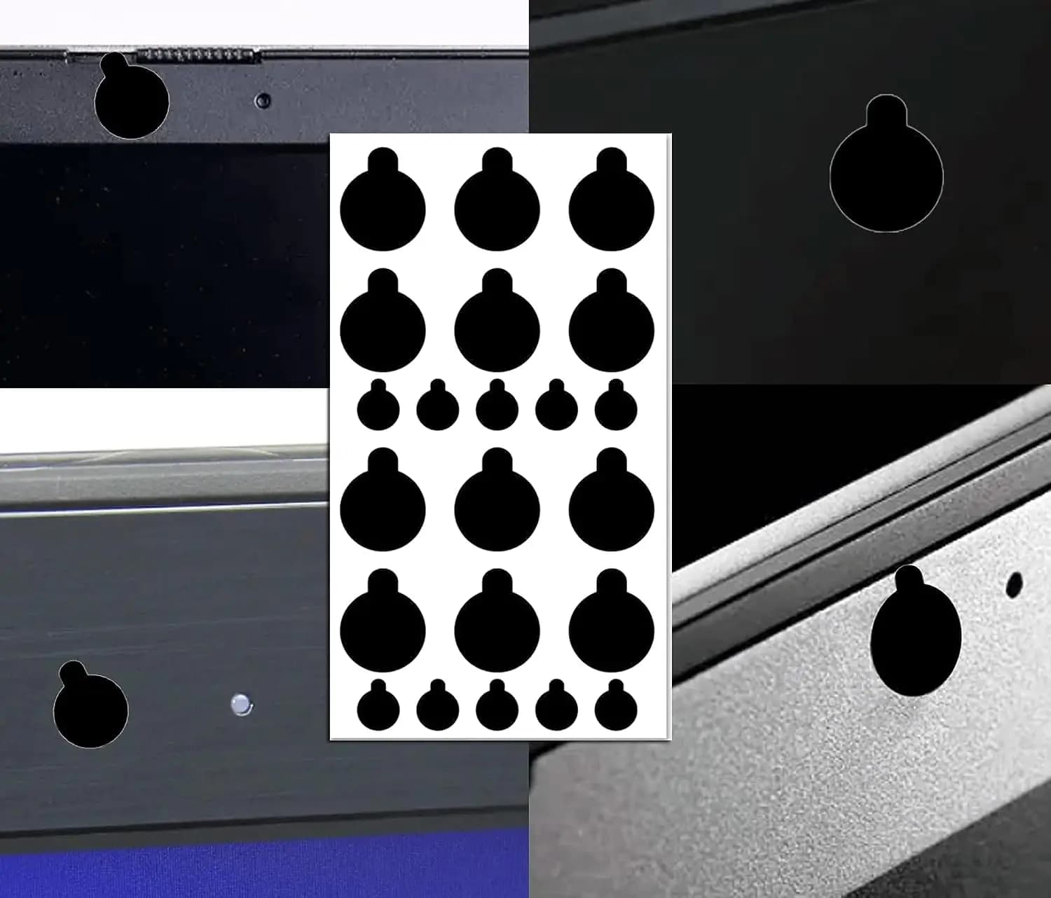 60 pieces covers privacy stickers for vinyl stickers for Laptop removable and reusable from 0.39 inch