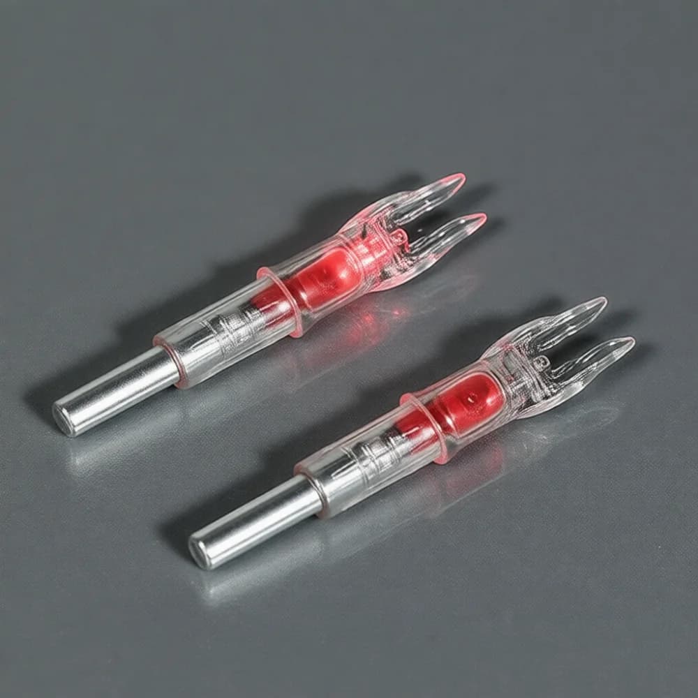 6 2mm ID Arrow Shafts LED Illuminated Nocks Automatic Tail Archery Hunting Equipment Night Shooting Target Practice Supplies