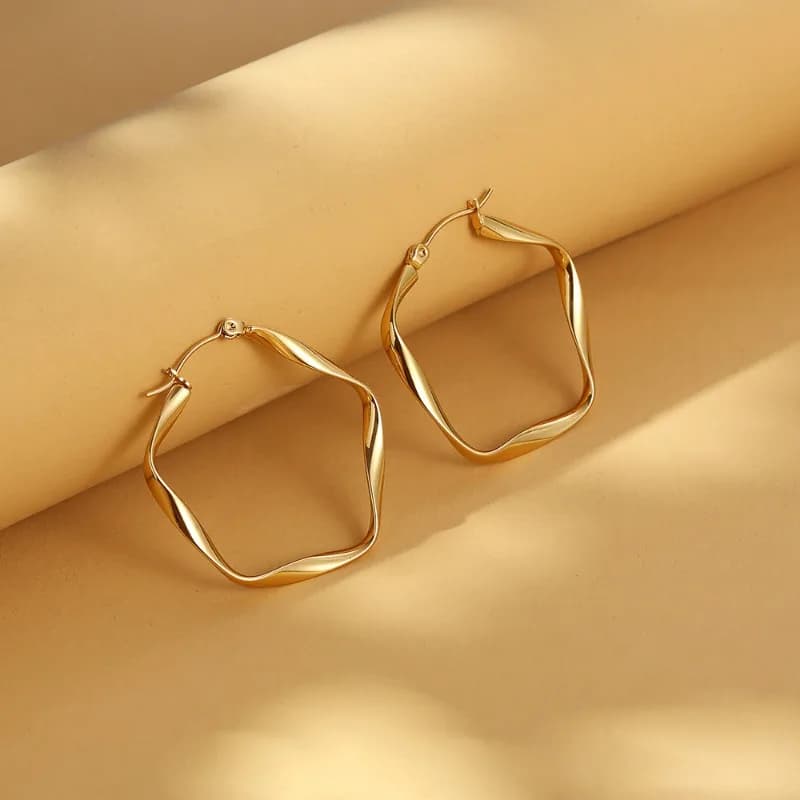 Cold Wind Wave Earrings YE254 Exaggerated Tempering Earrings