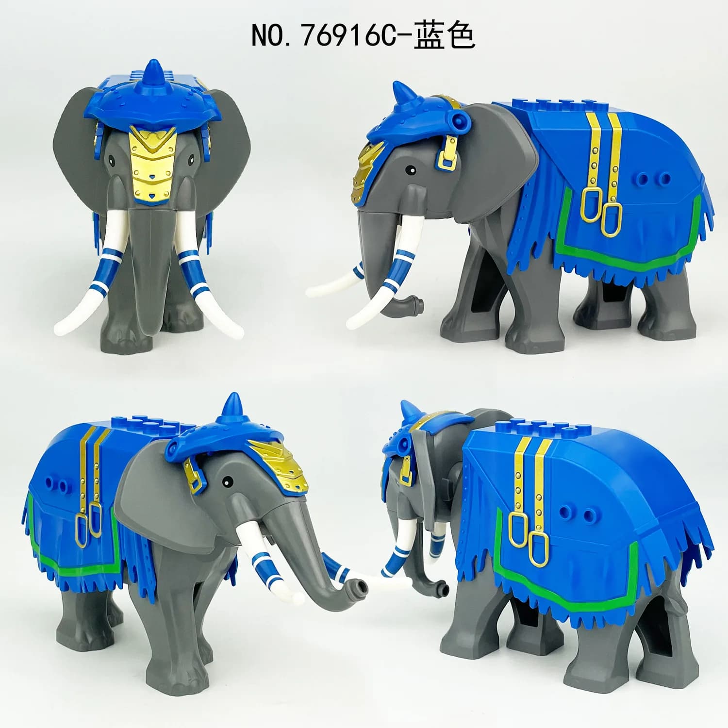 Medioevo Cavaliere Guerra Imperiale Elefante Animali Building Blocks Giocattoli Ornamenti per il desktop Mattoni Regalo per bambini