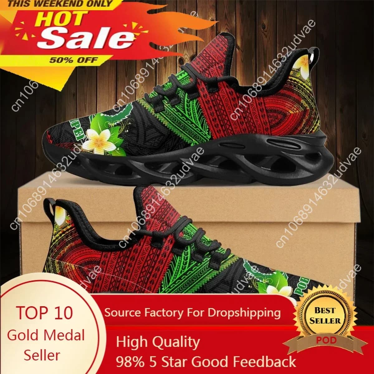 Polynesian Pohnpei Plumeria Design Ladies Cushion Mesh Shoes Summer Breathable Air Running Sneakers Casual Tennis