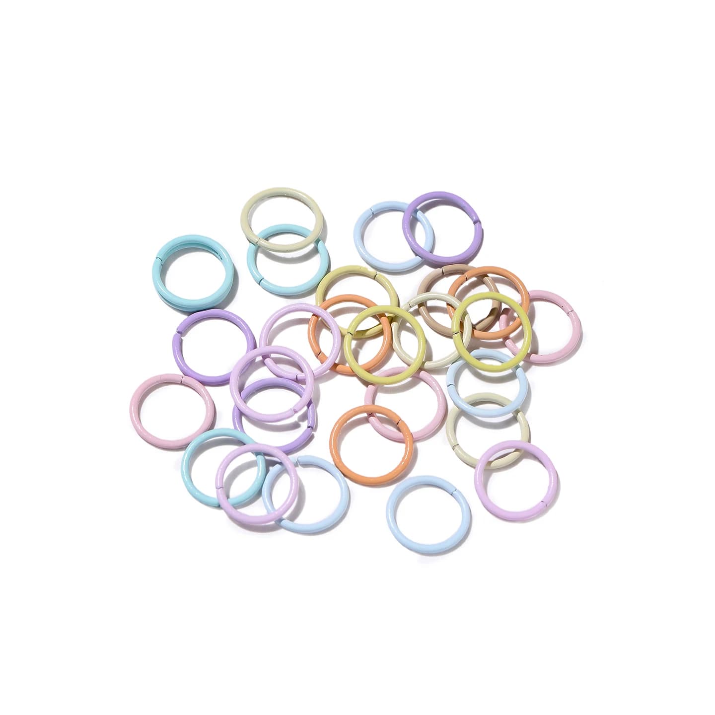 50pcs/lot 8/10 mm Colorful Single Loops Open Jump Rings Split Rings Connector for DIY Bracelet Necklace Jewelry Making Accessory