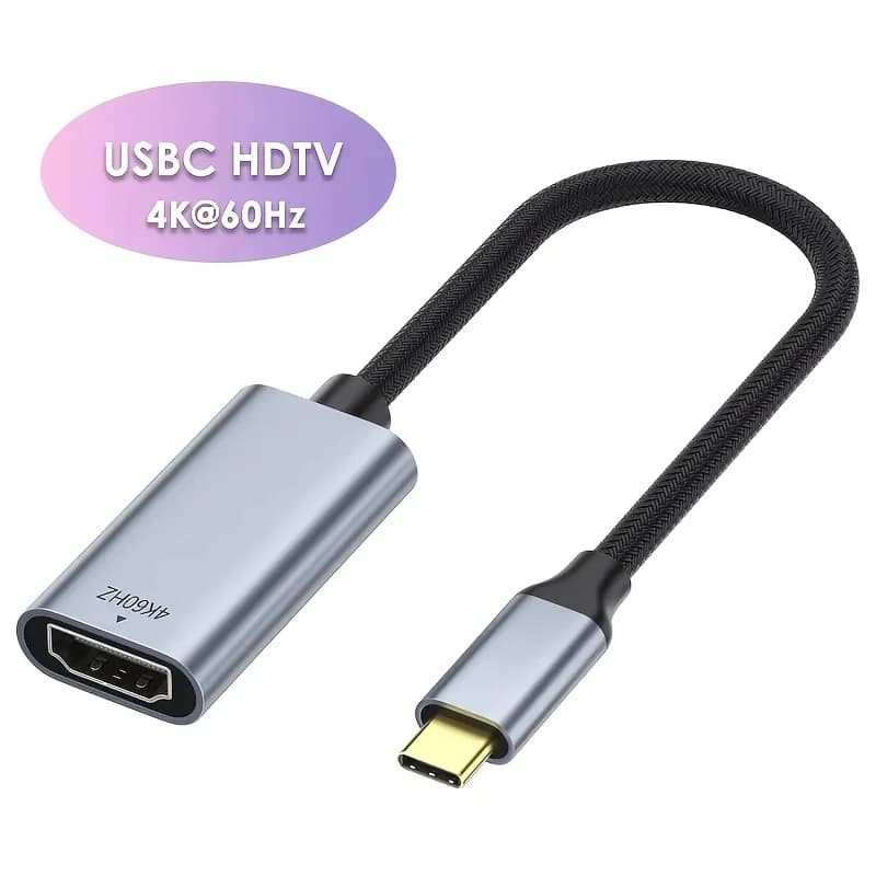Convertitore adattatore da USB C a HDTV 4K 60Hz Tipo C Cavo per proiezione schermo del telefono cellulare compatibile Thunderbolt 3/4 per MacBook iPad