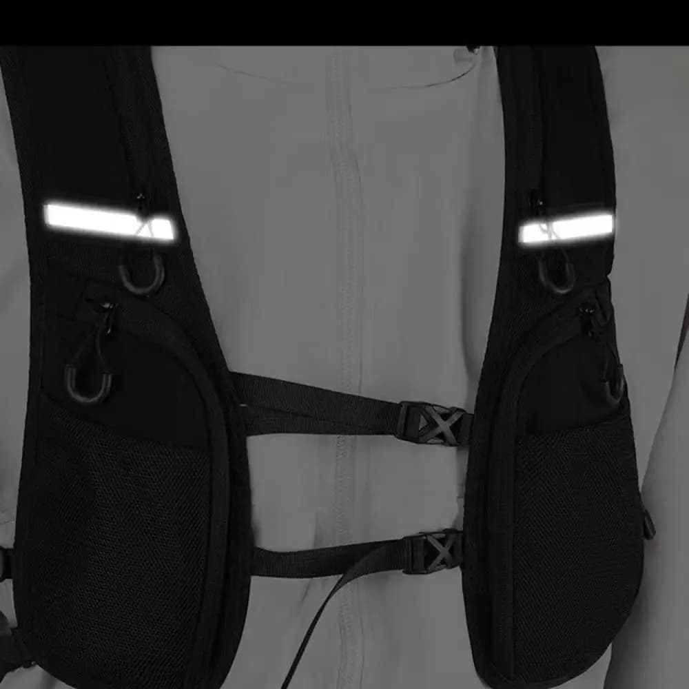 Waterproof Reflective Running Vest Pack Adjustable Breathable Running Hydration Vest Bag Multifunctional Convenient