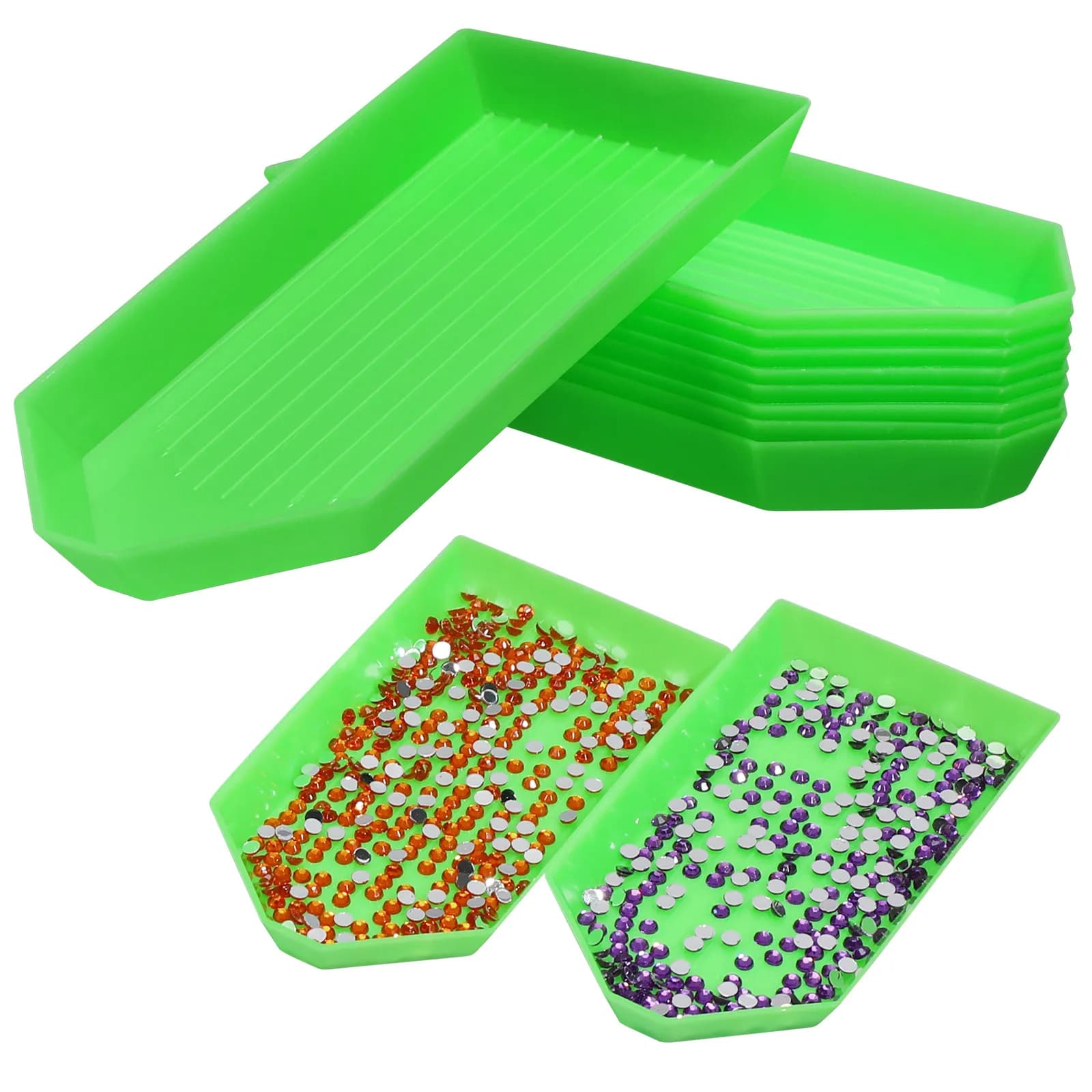 50pcs Rhinestone Trays Bead Boards Diamond Sorting Tray for Jewelry Making Craft Mosaic DIY Tools ganize Diamonds Practical