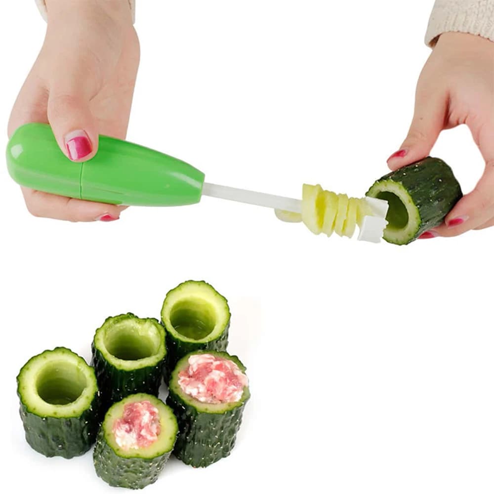 Veggie cavatappi Carver Set Vege trapano dispositivo di scavo Corer verdura spirale Cutter Spiralizer Gadget da cucina