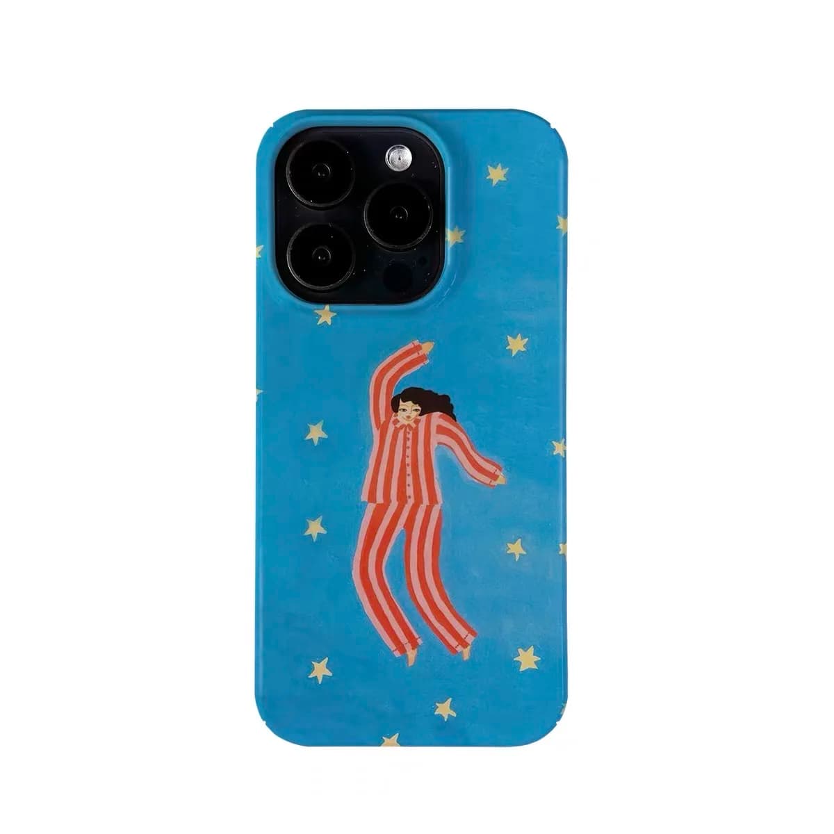 Blue pajamas star girl Phone Case For iPhone 13 Mini 12 11 Pro 14 Se 2020 XR 16 15 Plus XS Max Silicone Phone Cover iPhone Case