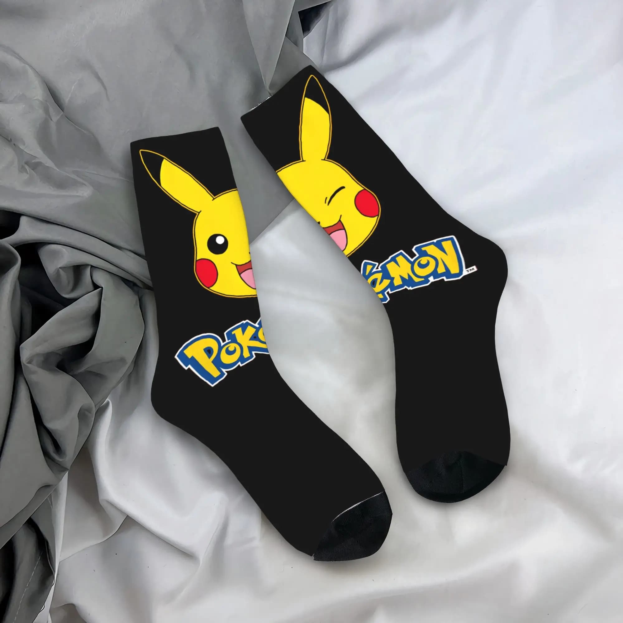Men Women pokemoned pikachus Socks Breathable Trendy Socks Suprise Gift Idea
