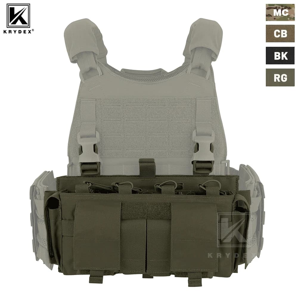 KRYDEX Tasca per caricatore tattica da 5,56 e 9 mm Cartello MF IV per gilet portapiatti SCARAB da caccia all'aperto