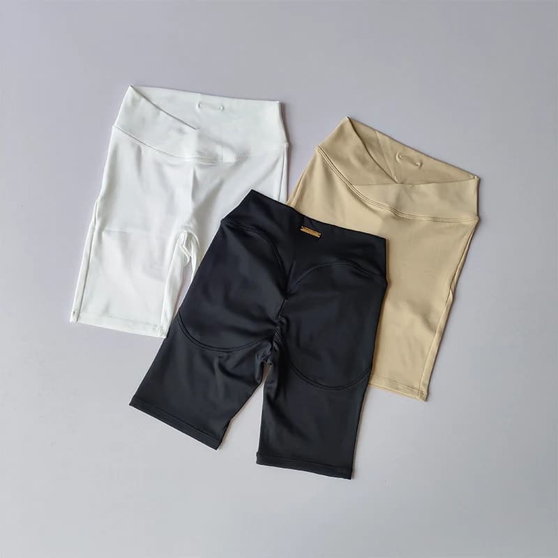 Four-point High Life Cycling Shorts for Yoga Glutei Ankle Color Fishing Fitness Shorts for Women's Pants