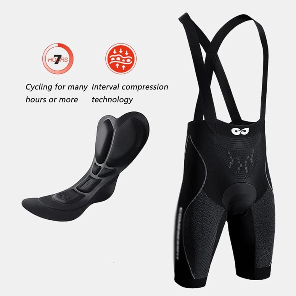 1 piece of shorts with men's cycling straps with 4D gel padded gamuza – high compression bike pants on the road and mountain bike