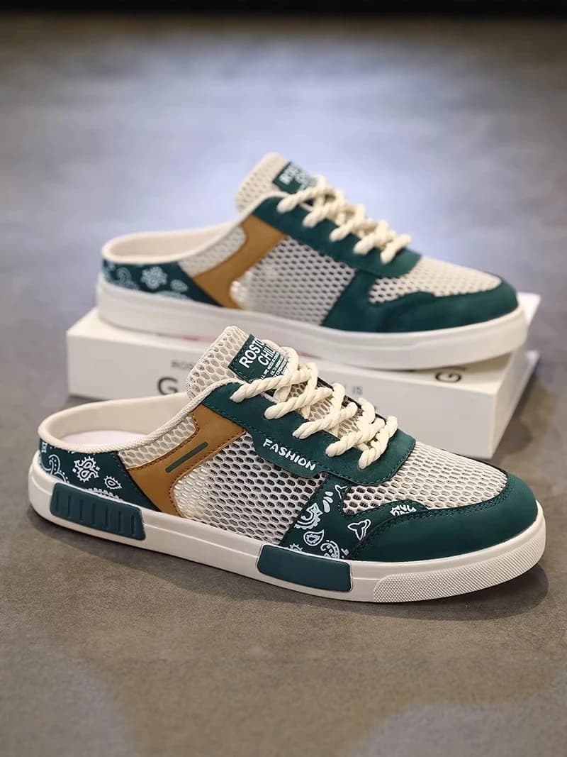 Sandali Estivi Traspiranti da Uomo, Ciabatte da Spiaggia Slip-On, Taglia Grande, Comode con Tomaia in Rete, Ciabatte Casual Slip-On