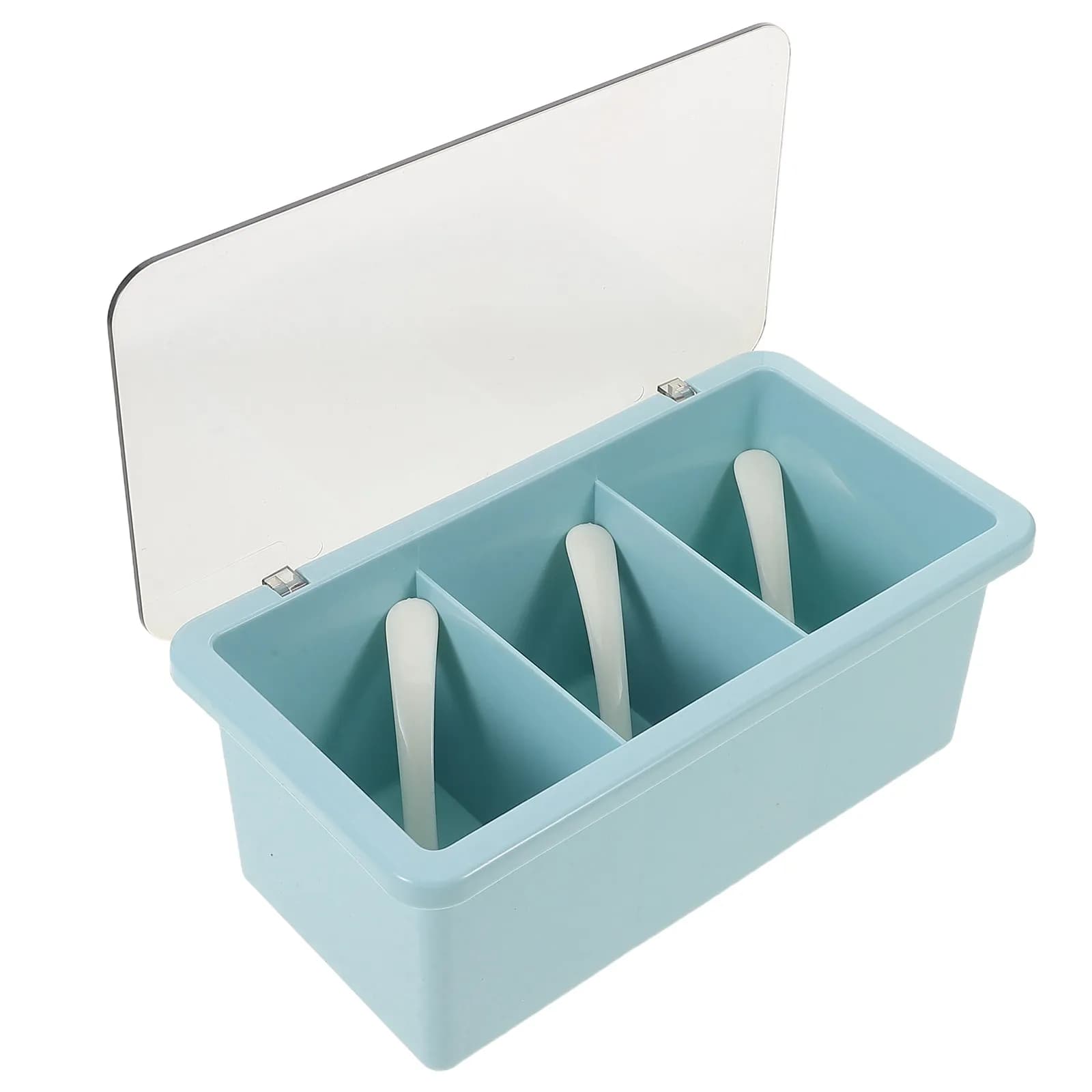 Set di Contenitori per Spezie con Coperchio Ermetico e Cucchiaio di Precisione, Organizzatore Multicomparto per Condimenti da Cucina