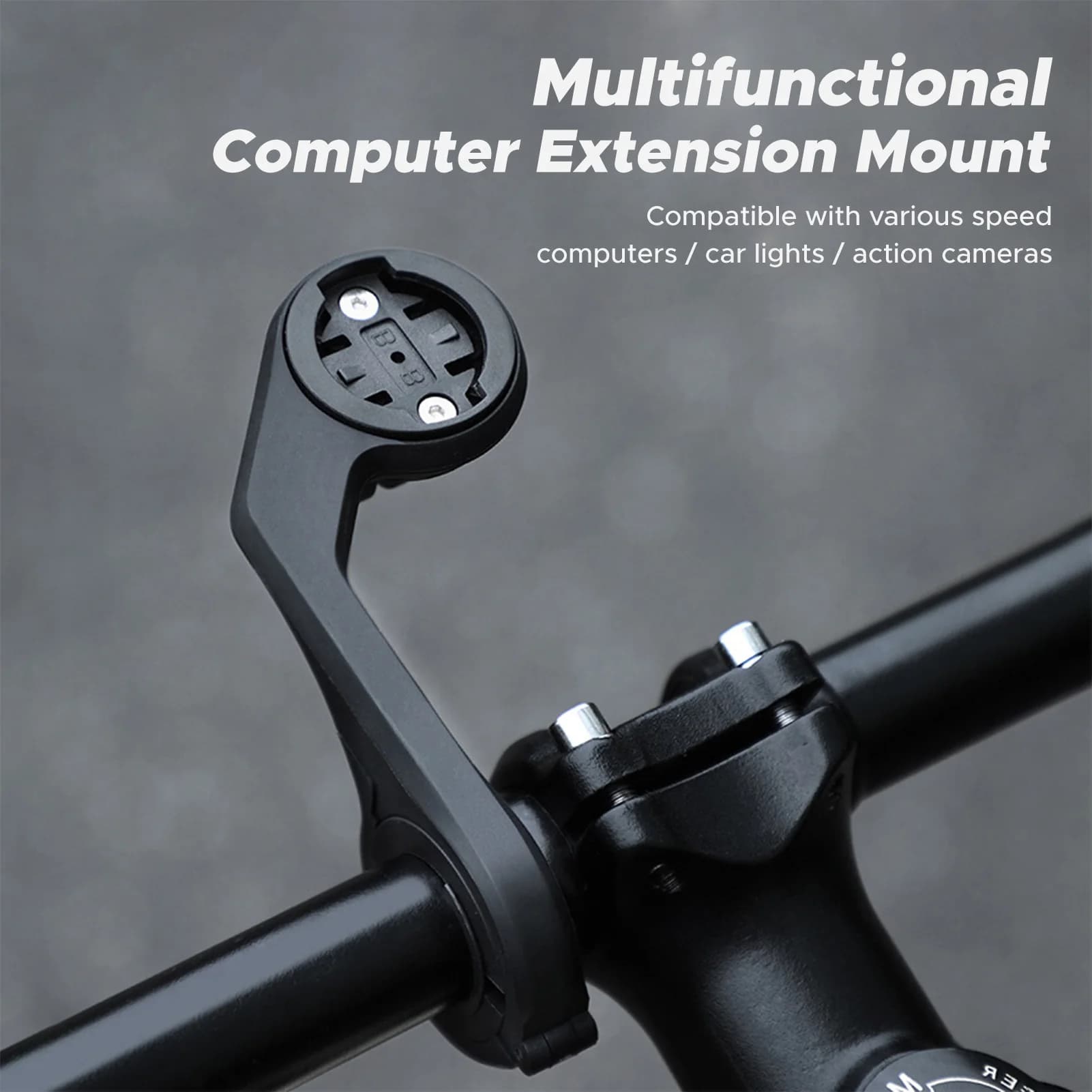 Bicycle Computer Support, Bicycle Computer Mounting, Handlebar Extensor for Lights and Camera, for Road Bike and Mountain Bike