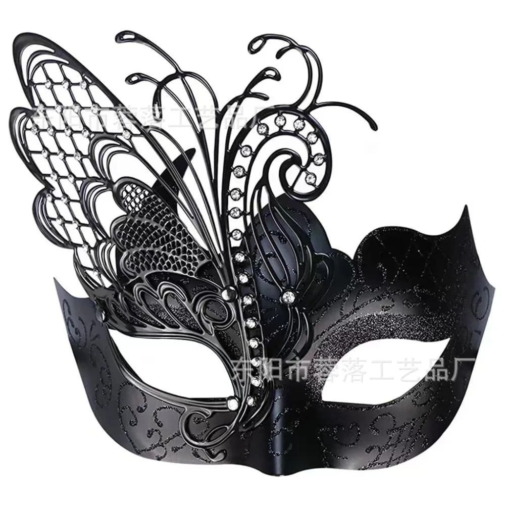Creative Retro Half Face Mask Beautiful Novelty Glitter Mask Colorful Crystal Masquerade Cosplay Mask Carnival Costume Props