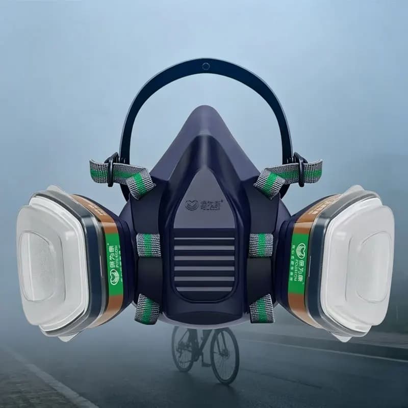 1pcs Respirator Gas Mask Safet Half Face Gas Respirator Epoxy Resin Painting Spray Polishing Work Safety Mask Accessories Tool