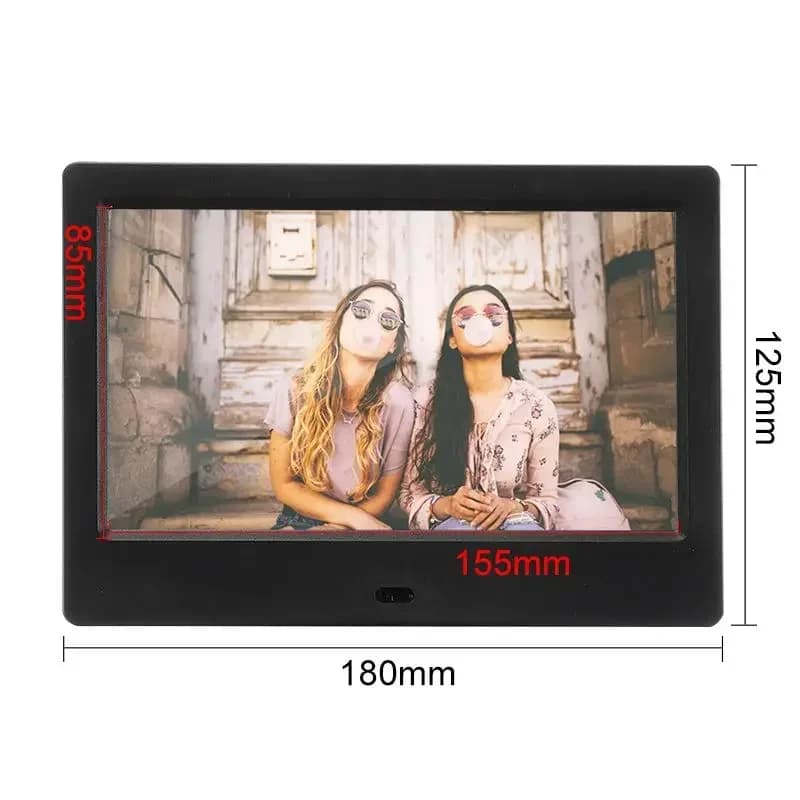 7 Inch Screen Digital Photo Frame 16:9 Electronic Album Image Music Movies Full Function Gift Voucher Home Decoration Calendar