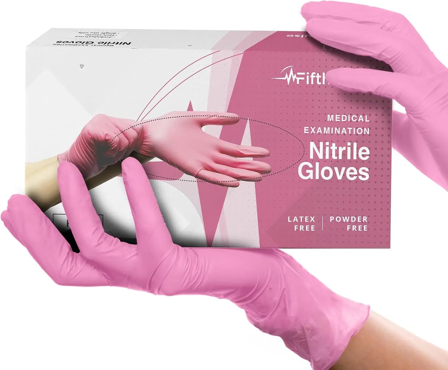 Fuchsia Hot Pink Nitrile Disposable Gloves -3 Mil Medical Exam Nitrile Gloves -Powder and Latex Free