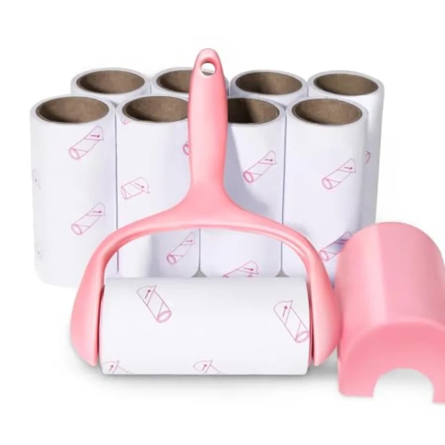 Lint Roller, 9 Refills 540 Sheets, Super Sticky Pet Hair Remover Kit, Adhesive Lint Brush for Clothes, Carpet, Car Seats, Dust,