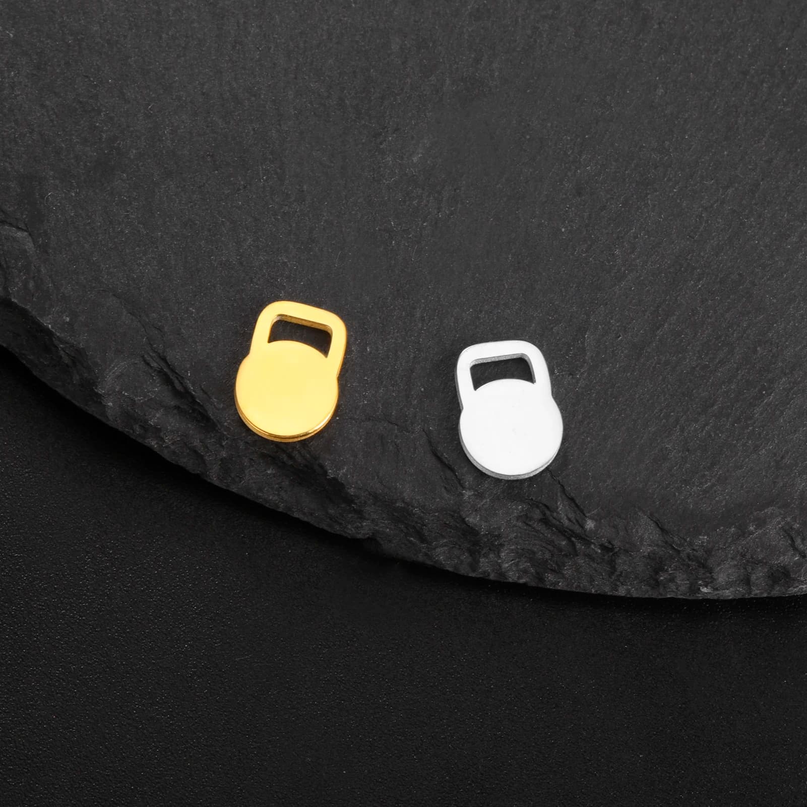 5 pieces Kettlebell solid pendants for creating jewelry pendants Fitness DIY Stainless Steel accessories bulky necklaces Charms earrings
