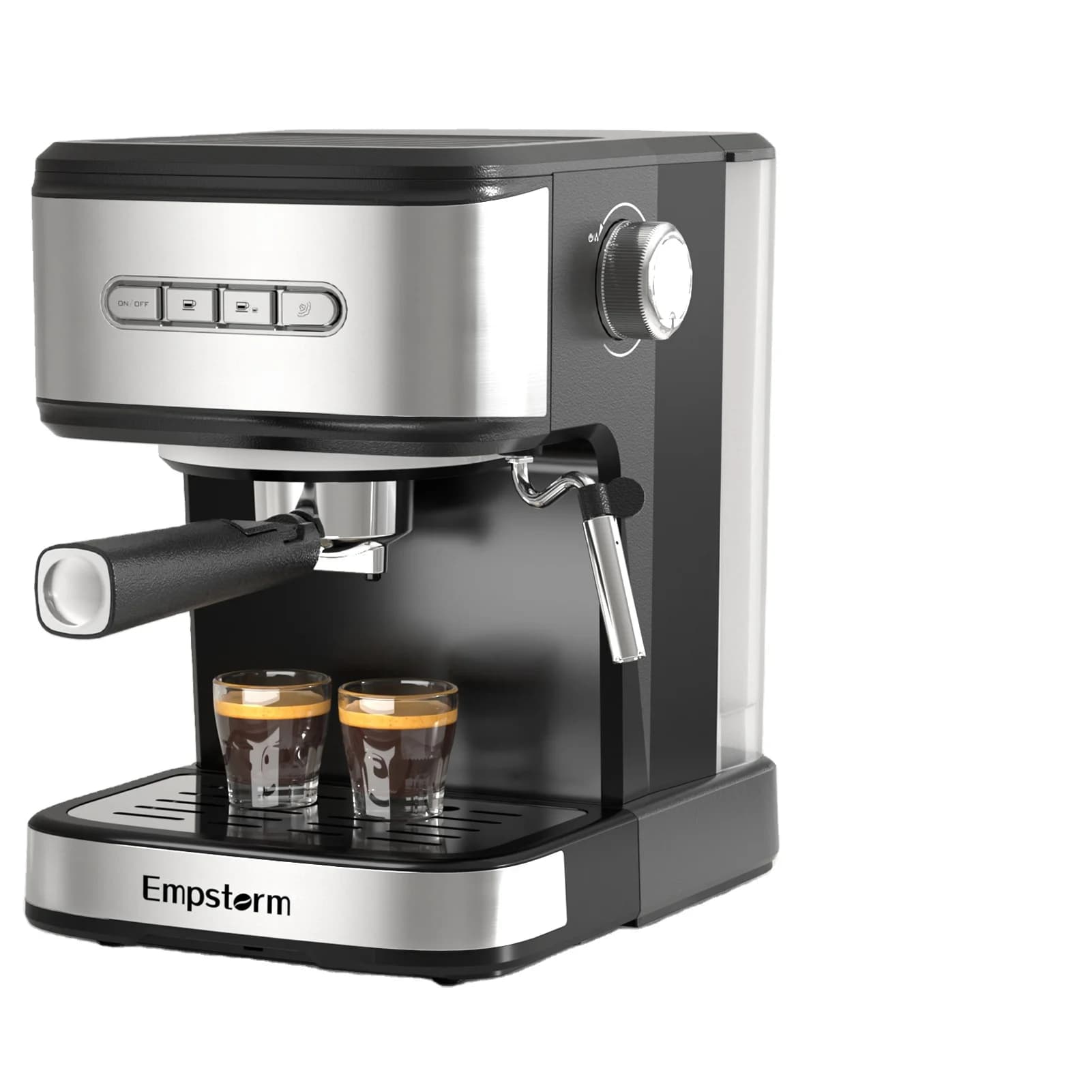 Electric Stainless Steel Espresso Coffee Machine Brew System 20Bar Pump Pressure Low Noise for Car Household Hotel Use