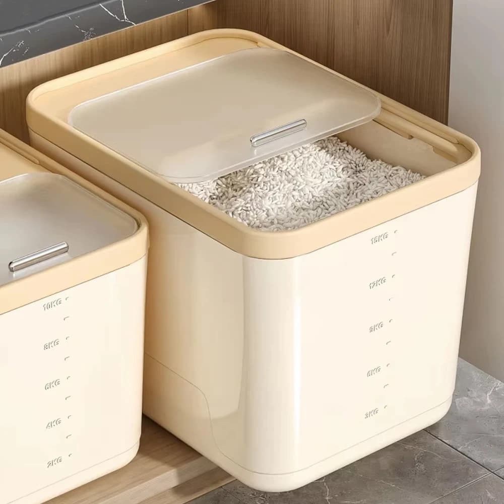 5/10/15KG Rice Storage Box Home with Lid Insect Proof Moisture Proof Rice Box Sealed Jar Kitchen Container Storing JJ0619