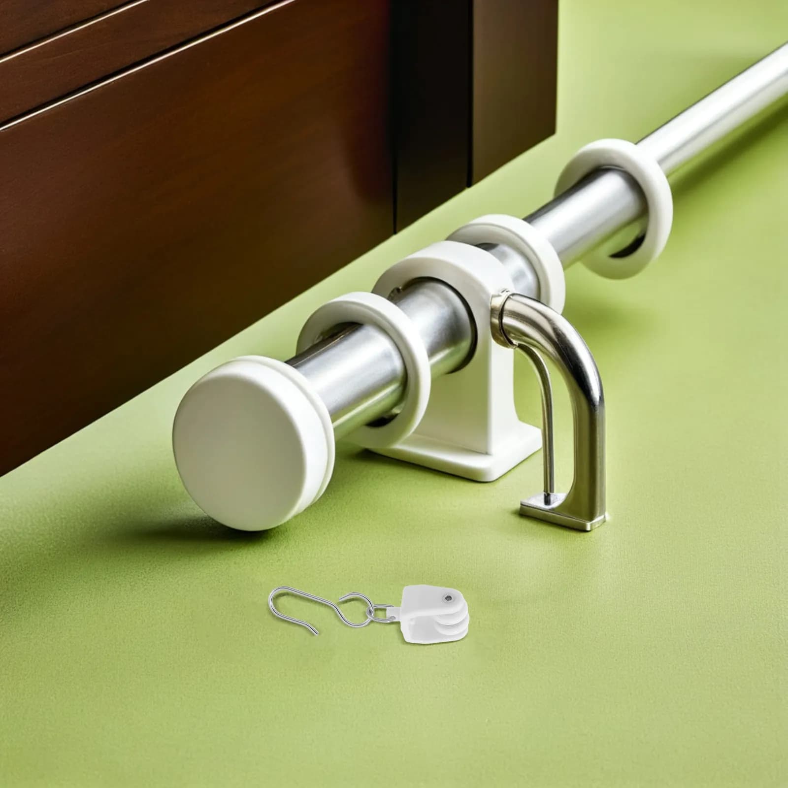 20Sets Curtain Track Gliders Hooks Heavy Duty Plastic Silent Sliding Carriers for Drapery Motorhome Curtain Track