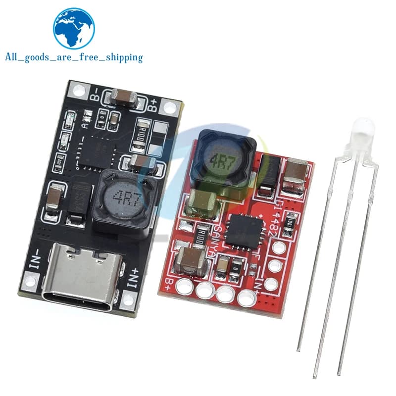 TYPE-C TP5000 DC 4.5v-9v 4.2V/3.6V 1A scheda di ricarica della batteria al litio litio ferro fosfato caricabatterie modulo di alimentazione Flash