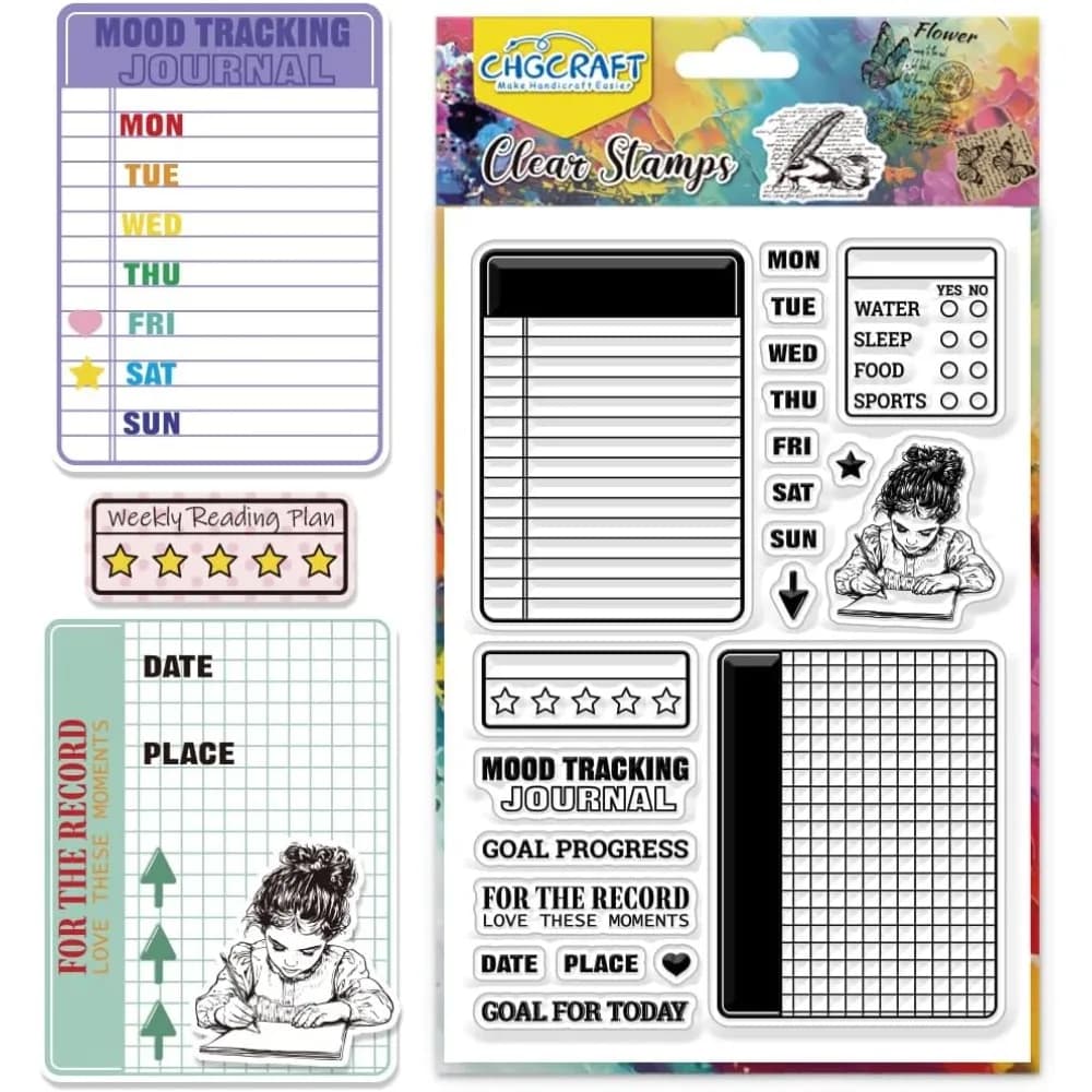 1PC Notebook Timbri Trasparenti Diario Timbri Trasparenti Timbri Trasparenti Sigilli per Carte Creazione di Scrapbooking Fai da Te