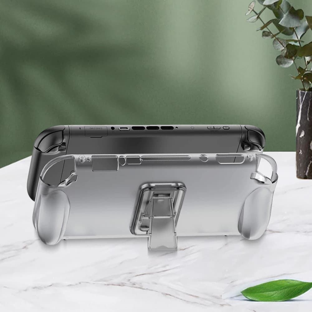 Cover protettiva ergonomica con staffa, custodia anti-caduta, protettore traspirante, guscio morbido per console portatile, ideale come regalo per amici