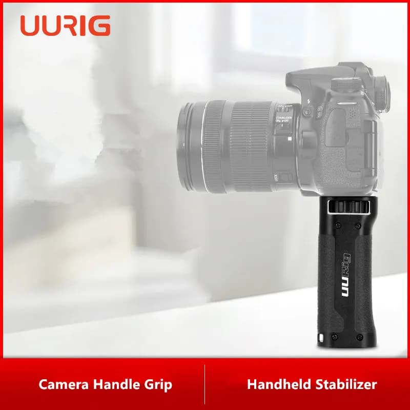Stabilizzatore palmare con impugnatura per fotocamera Mobile UURig con vite da 1/4 pollici per Smartphone DSLR Sports Camera Video Light Vlog
