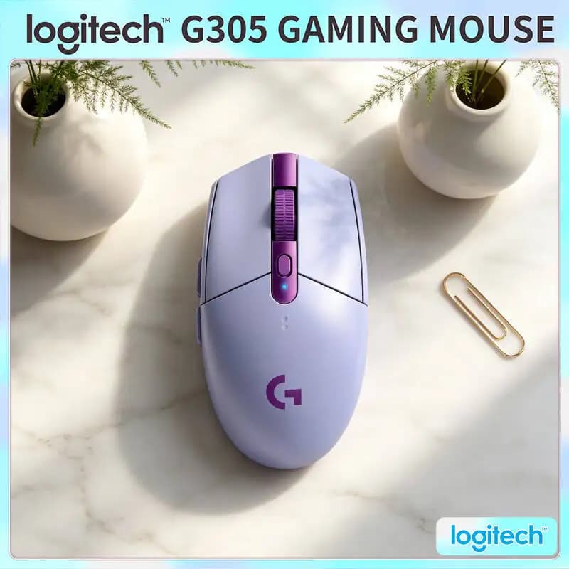 Mouse da Gaming Logitech G305 LIGHTSPEED Wireless, 12000 DPI HERO, 6 Tasti Programmabili, Batteria da 250 Ore, 99g, Compatibile con PC e Mac