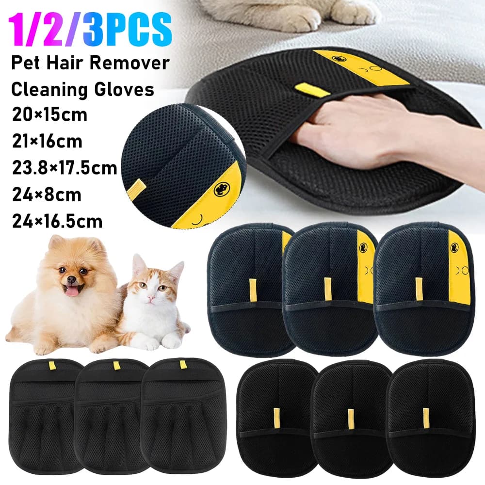 1-3PCS Pet Hair Remover Cane Gatto Toelettatura Guanto per la pulizia Deshedding Remover Spazzola per massaggio Forniture per animali Accessori per gatti