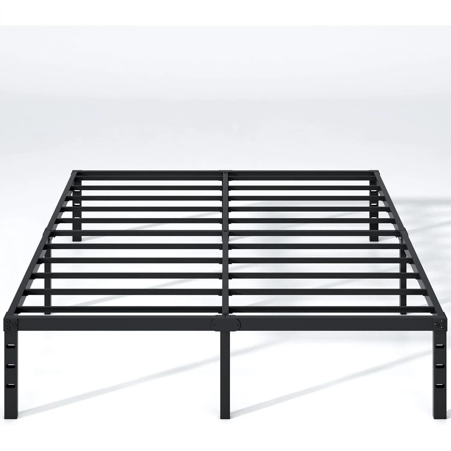 JETO Struttura Letto in Metallo Queen Size con Spazio di Stoccaggio, Base Robusta e Resistente, Facile Montaggio, Non Richiede Rete a Doghe