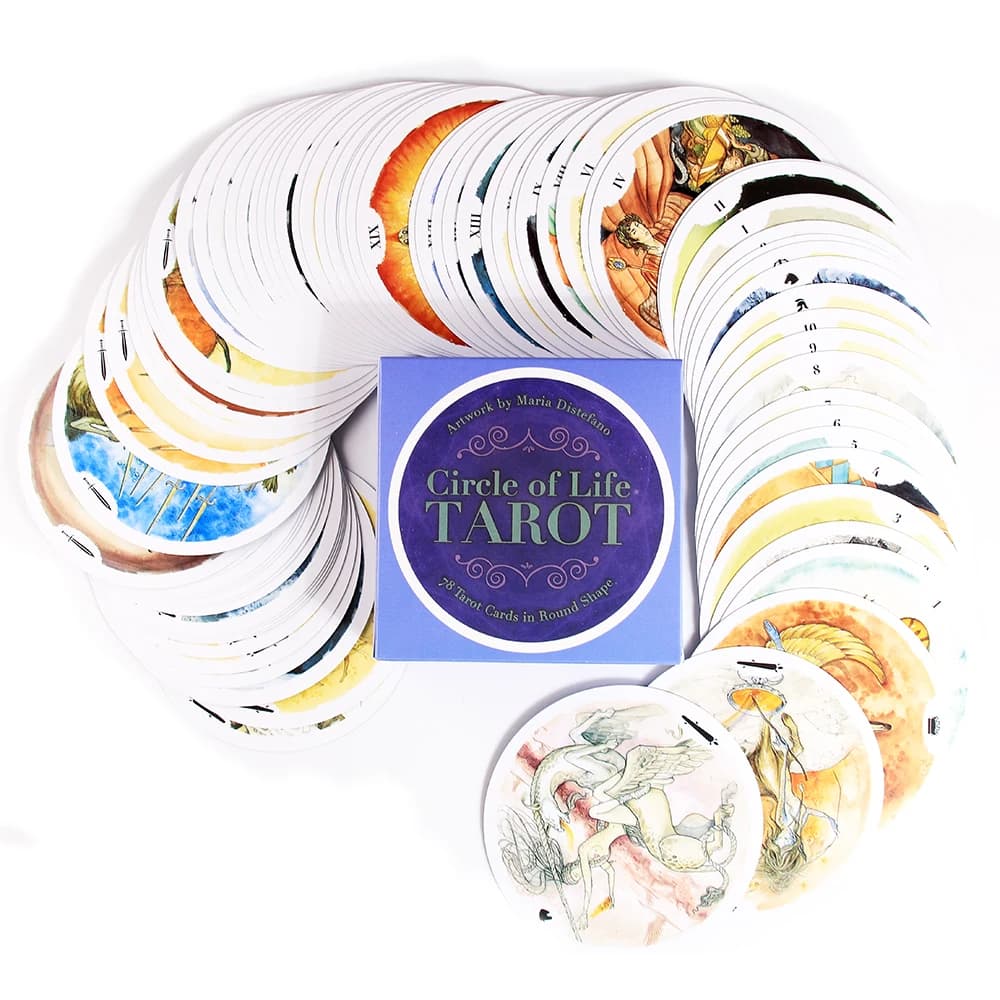 Cerchio della vita Mazzo di tarocchi Carte Il potere della grande ruota della vita Divinazione Gioco di predizione del futuro
