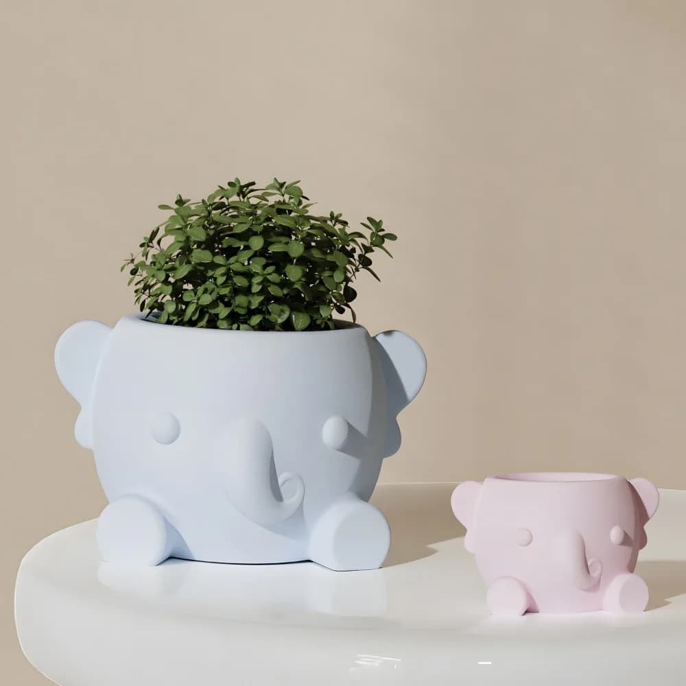 Stampi in silicone per vaso di elefante Fai da te Giardino domestico Piante grasse Vaso da fiori Stampo in resina epossidica UV Scatola di immagazzinaggio per tazza di candela Strumenti in gesso