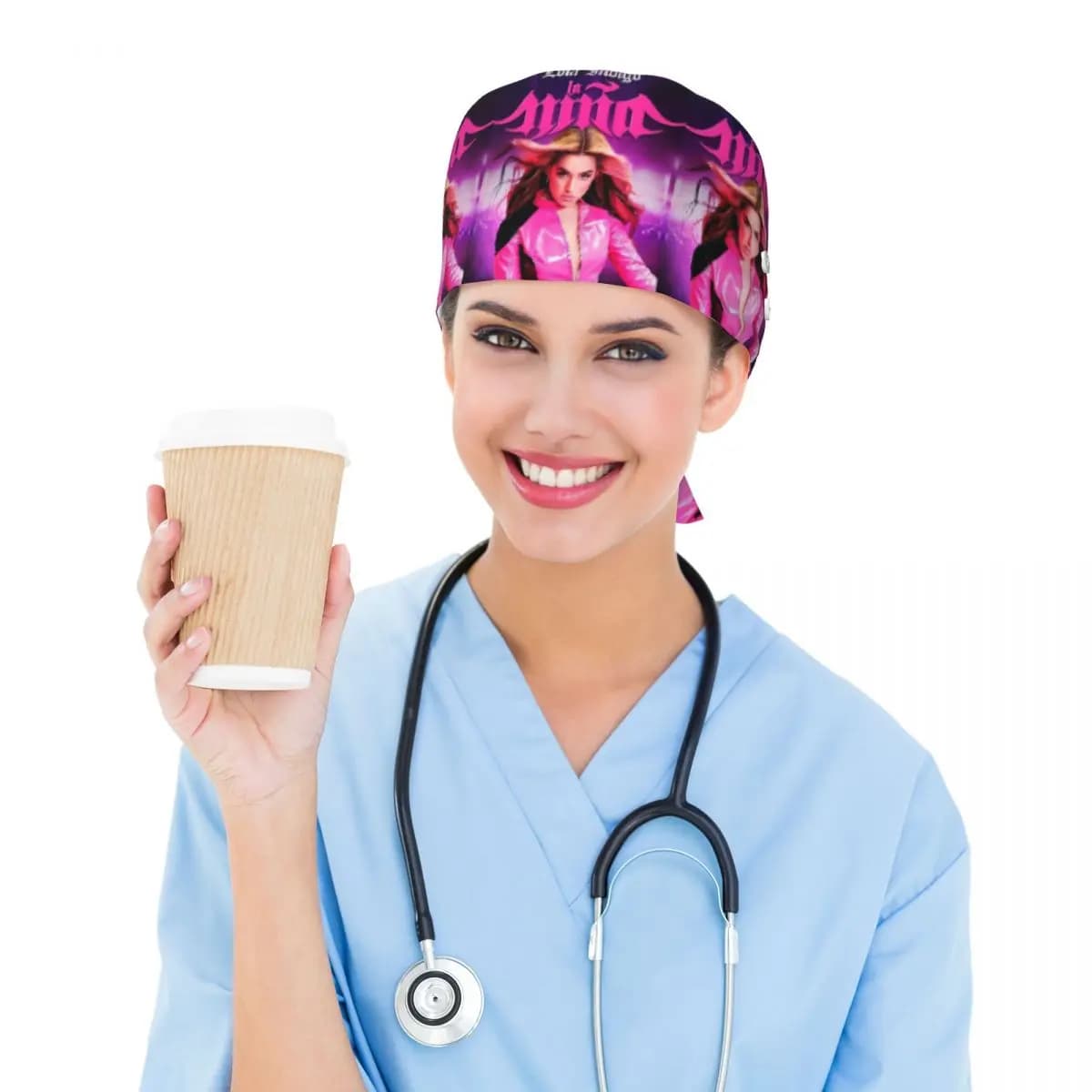 Cappello Chirurgico Lola Indigo Spagnolo, Berretto da Lavoro per Medici, Cappello Regolabile per Infermieri e Dentisti, Unisex