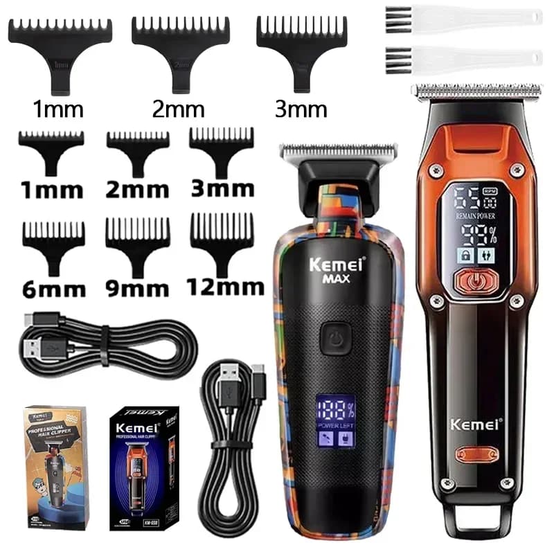 Kemei KM-658 Haircut with cable or wireless haircuts Barbiere Professional rechargeable electric haircut