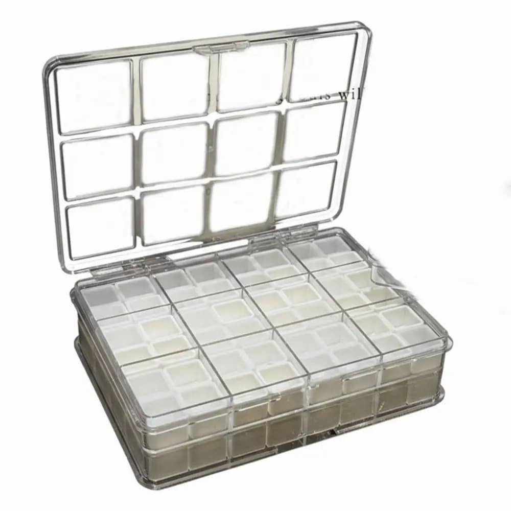Scatola portaoggetti trasparente a 48 scomparti per accessori unghie, perline e viti - Contenitore organizer in plastica per casa e studio