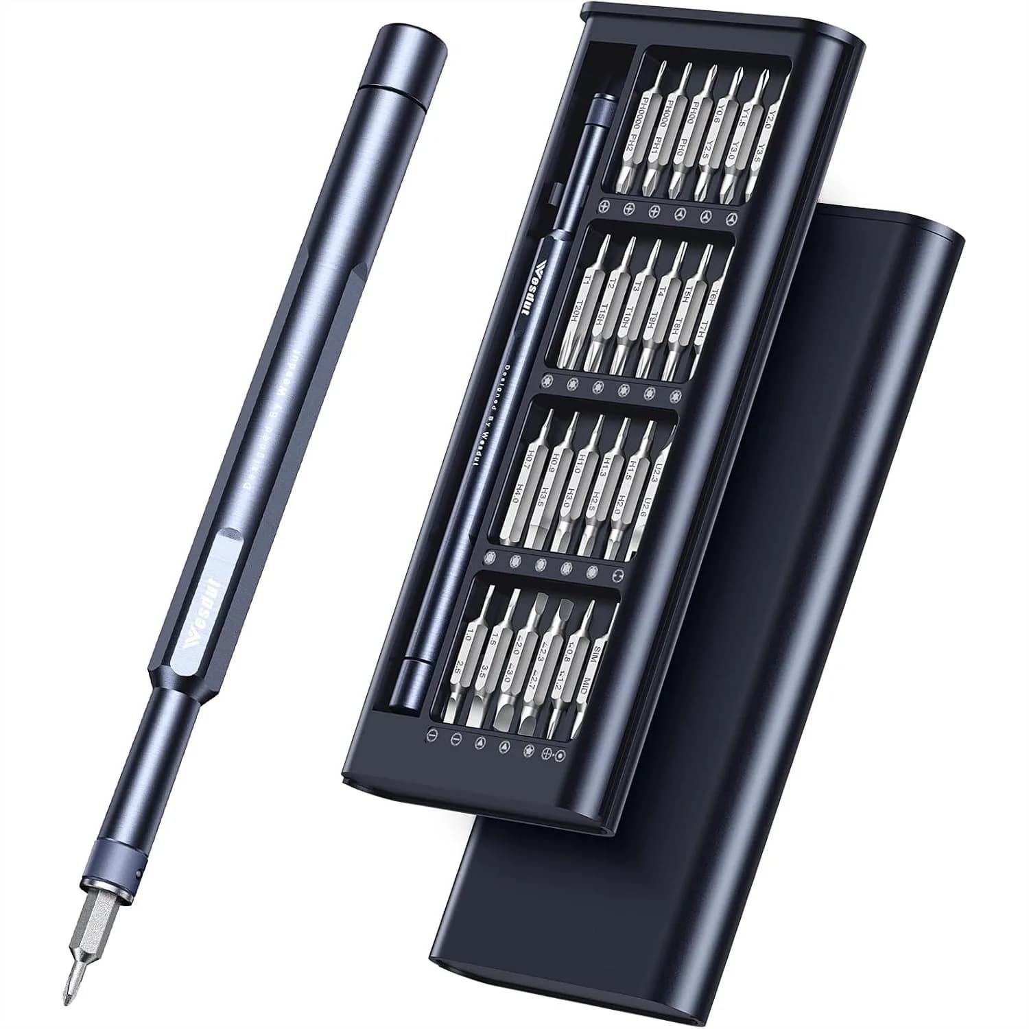 Precision Screwdriver Set 49in1, Ultra Compact Magnetic Repair Kit with Torx Flat Bits for Ring Doorbell, Watch, Laptop