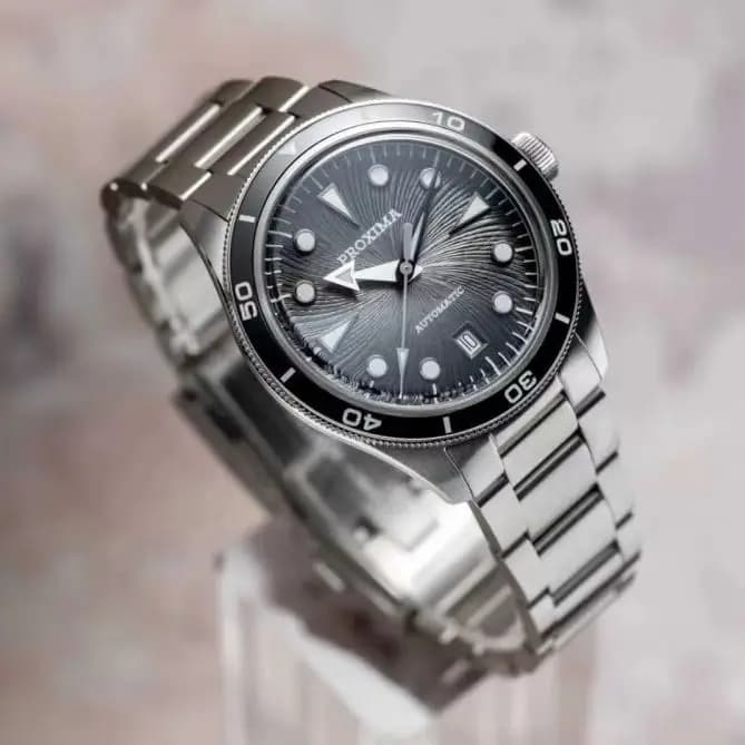 Orologio Automatico da Uomo Proxima 39mm, Orologio da Polso Meccanico Subacqueo 10 Bar Impermeabile, Quadrante Luminoso BGW-9 Zaffiro Jianzhan PT5000 SW200