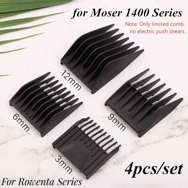 Set da 4 pettini guida universali professionali per tagliacapelli, ricambi per Moser serie 1400 e Rowenta