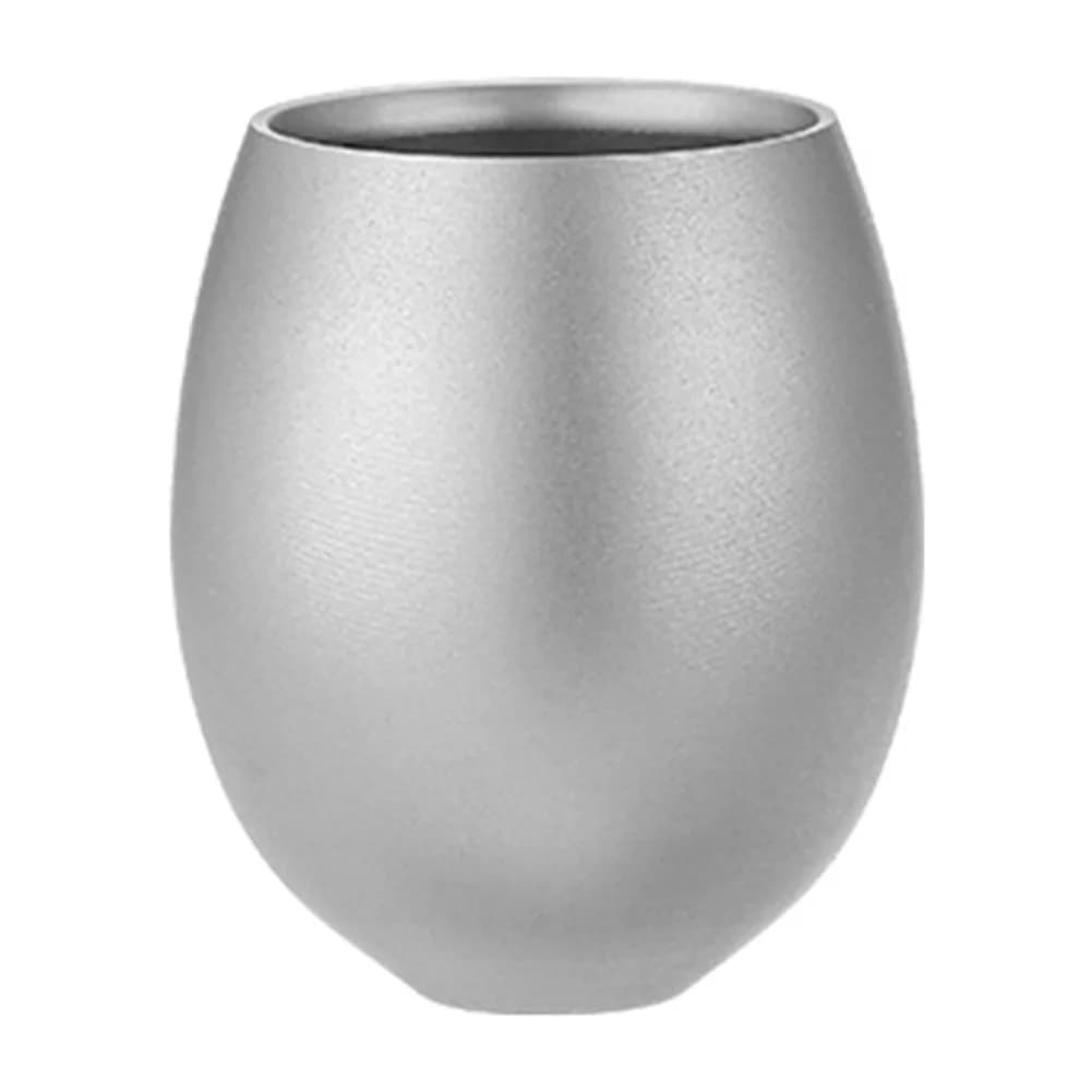 Tazza leggera in vetro per birra, impugnatura comoda, facile da pulire, base antiscivolo, materiale in titanio puro, design antiruggine