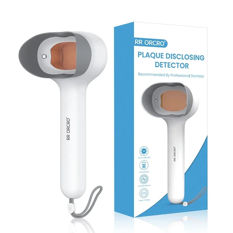 Dental Plate Detector Dental Cleaning Status Detector Lamp Instant Display Tooth Calculation Disposable Brushing habit correction