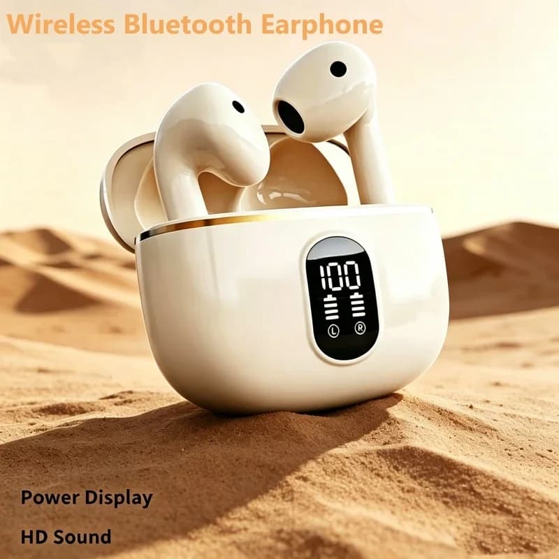 Auricolari True Wireless con audio stereo HIFI, cuffie Bluetooth con display di alimentazione, auricolari per telefono, cavo per cuffie Android