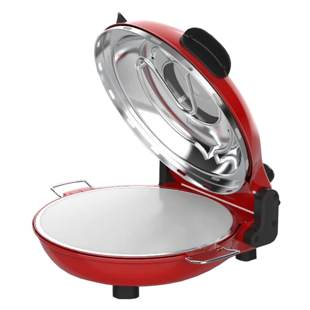 Fornello per pizza domestico con pietra ceramica Forno per pizza elettrico automatico veloce rotondo con pennarello per pizza