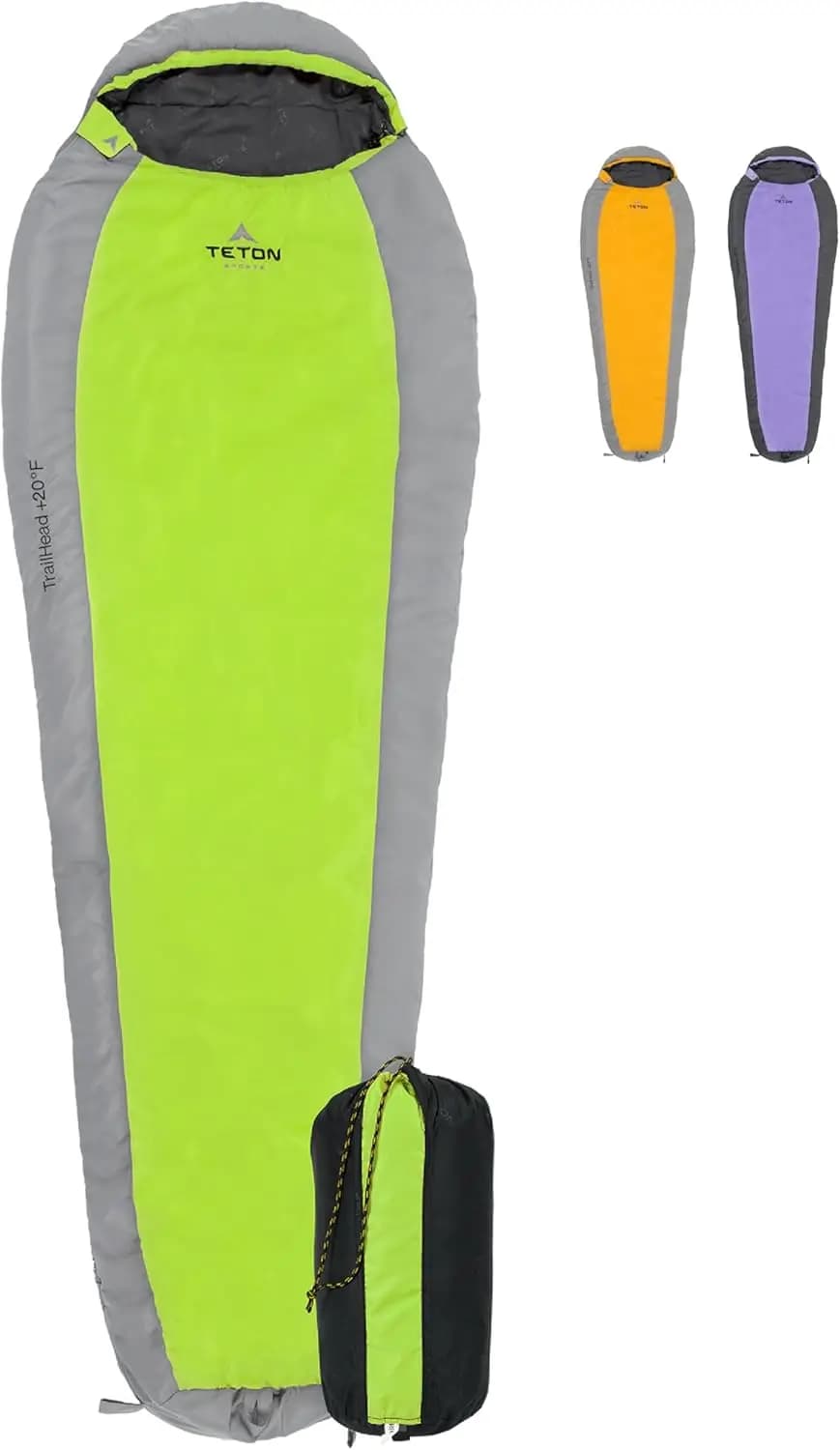 Sacco a Pelo Mummy 20F 5F Leggero per Adulti e Bambini, Ideale per Campeggio, Escursionismo e Backpacking