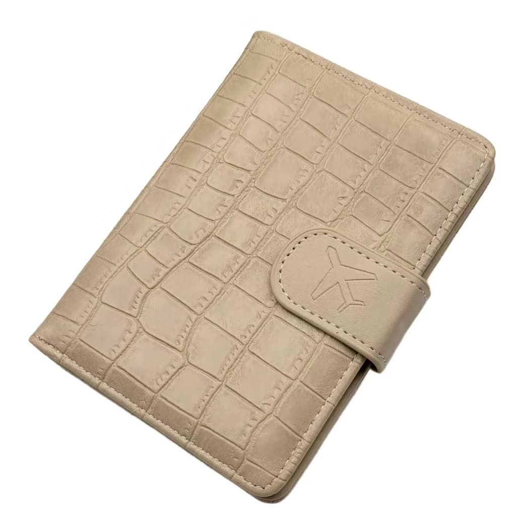 Card Holder Crocodile Texture Travel Card Organizer Pu Leather Passport Wallet Slim Multi-Slot Passport Holder For Travel Daily