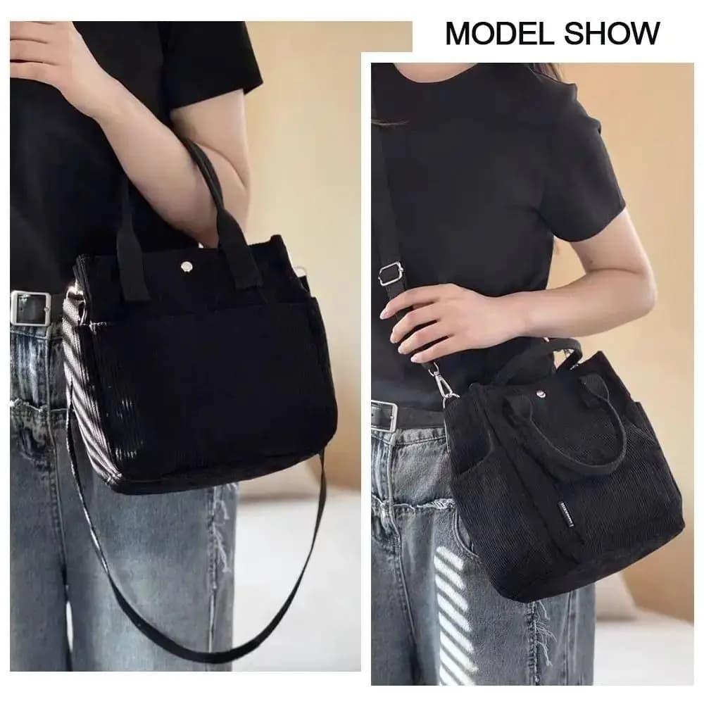 Borsa a tracolla versatile ed elegante, borsa tote multitasche, borsa portatile per il pranzo, per tutti i giorni