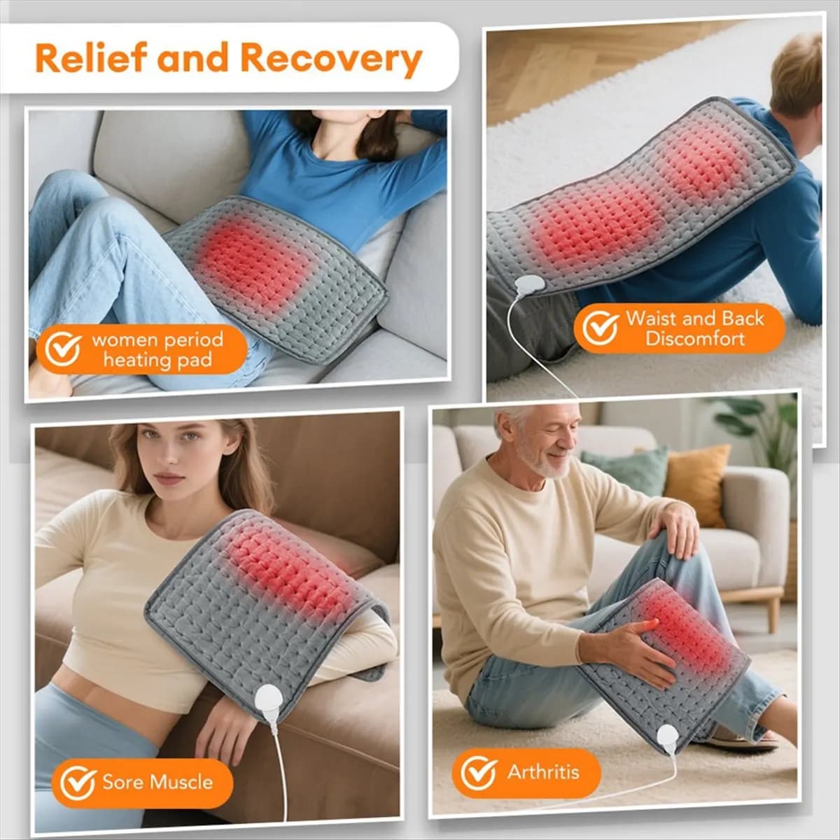 Coperta riscaldante elettrica Tappetino riscaldato Tappetino elettrofoglio per divano letto Coperte termiche invernali calde Scaldino Tappetino per uso domestico B Spina UK